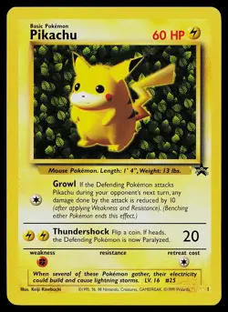 Pokemon Card - Pikachu Ivy 1 WOTC Black Star Promo - Image 1