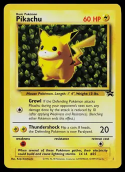 Pokemon Card - Pikachu Ivy 1 WOTC Black Star Promo - Image 1