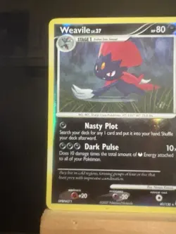 WEAVILE 40/130 Diamond and Pearl NM/LP - Reverse Holo Rare - Pokemon TCG Card - Image 2