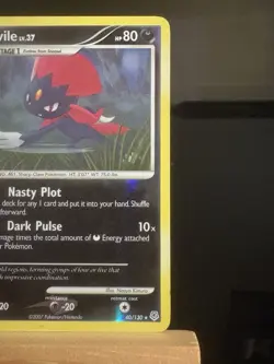 WEAVILE 40/130 Diamond and Pearl NM/LP - Reverse Holo Rare - Pokemon TCG Card - Image 3