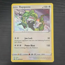 Pokemon TCG Rayquaza SWSH029 Sword & Shield Promo Holo Dragon Card 130HP - Image 1