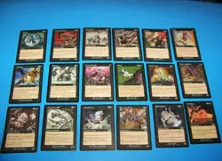 Magic The Gathering Urza's Saga (Mixed Lot 21 Different Black Cards) 1998 - Image 1