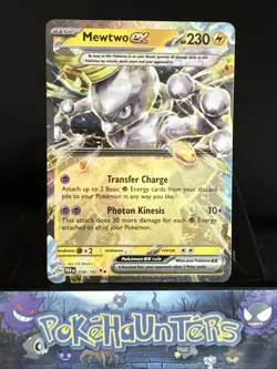 Pokemon Card Mewtwo ex 058/182 Paradox Rift Double Rare Near Mint - Image 1