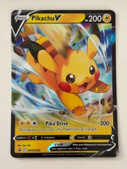 Pikachu V SWSH285 Sword & Shield Promo Cards Holo Pokemon - Image 1