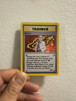 Pokemon TCG Blaine Trainer Gym Challenge Holo Card 17/132 Unlimited Rare - Image 1