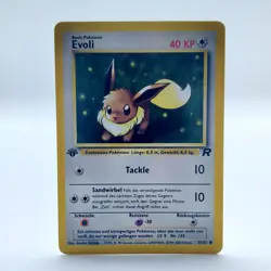 Pokemon TCG Karte - Evoli 55/82 Team Rocket 1. Edition Deutsch NM - Image 1