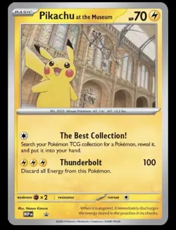 Pokemon x Natural History Museum Pikachu Jumbo Promo Card INTERNATIONAL SHIP - Image 1
