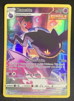 Banette TG07/TG30 Lost Origin Trainer Gallery Holo Rare Pokemon TCG Card NM - Image 1