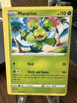 Pokemon TCG- Maractus C/UC Error Card / Miscut & Alignment Dot Misprint Error - Image 1
