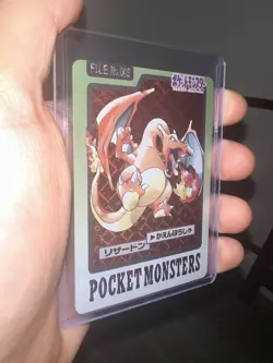 Charizard 1997 Carddass Pocket Monsters No. 006 CUSTOM Pokemon Card NM+ - Image 1