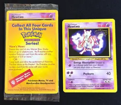 1x Sealed Mewtwo #3 Black Star Promo WB Movie WOTC Pokemon Card - Image 1