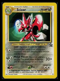 Pokemon Card - Scizor #33 WoTC Black Star Promo - Image 1