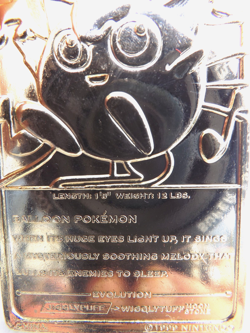 Vtg. 1999 Pokemon JIGGLYPUFF 23k Gold-Plated Card Nintendo Authentic Burger King - Image 4