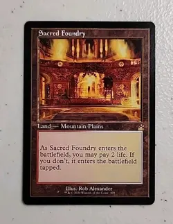 Sacred Foundry (Retro Frame) Ravnica Remastered Regular MTG - Image 1