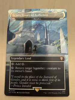 White Tower of Ecthelion - Karakas (Surge Foil) LOTR Commander MTG NM Near Mint - Image 2