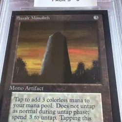 1993 MtG Basalt Monolith Magic: the Gathering CE PSA 7 WOTC First Printing! Rare - Image 5