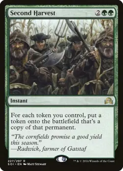Second Harvest [Shadows over Innistrad] Foil Near Mint - Image 1