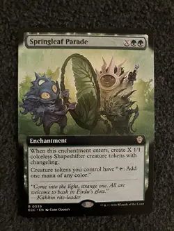 Magic MTG - Springleaf Parade (Extended Art) - Commander: Lorwyn Eclipsed - Image 1