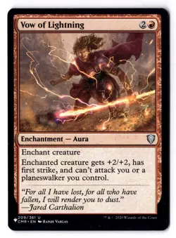 Vow Of Lightning NM* Commander Legends ENGLISH 209/361 mtg -UnltdCards - Image 1