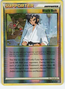 Black Belt 85/102 Uncommon Reverse Holo Triumphant LP Pokemon - Image 1
