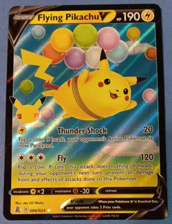 Pokemon - Flying Pikachu V 006/025 - SWSH Celebrations - 25th Anniversary - NM - Image 1