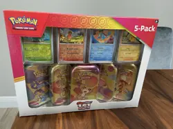 Pokemon Scarlet & Violet 151 Mini Tin 5-pack Magneton 4 Promo Costco Bundle NEW - Image 1