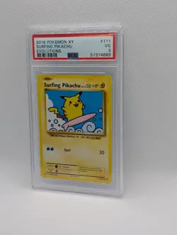 2016 Pokemon XY Surfing Pikachu Evolutions PSA 3 - Image 3