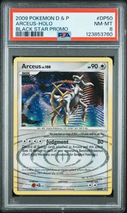 2009 POKEMON DIAMOND & PEARL BLACK STAR PROMO #DP50 ARCEUS-HOLO PSA 8 - Image 1