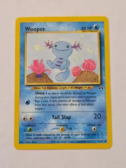 Wooper 71/75 Common Neo Discovery Pokemon 2001 - Image 1