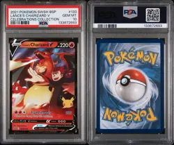 PSA 10 - 2021 Black Star Celebrations Collection Lance's Charizard V #SWSH133 - Image 3