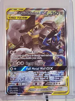 Pokemon TCG: Lucario & Melmetal GX SM192 Black Star Promo Full Art Tag Team - Image 1