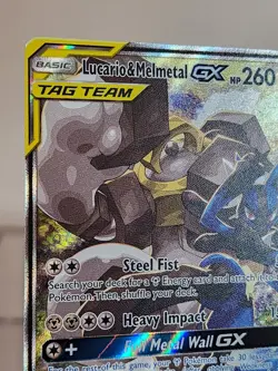 Pokemon TCG: Lucario & Melmetal GX SM192 Black Star Promo Full Art Tag Team - Image 3
