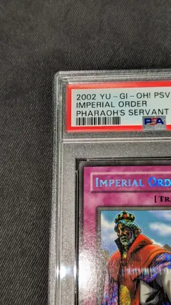 YUGIOH Imperial Order 1st Edition PSV 104 PSA 8 - Image 2