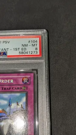 YUGIOH Imperial Order 1st Edition PSV 104 PSA 8 - Image 3