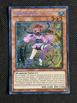 YuGiOh! - Secret Six Samurai - Hatsume RA03-EN016 Secret Rare 1st Edition NM - Image 1