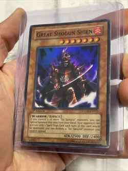 Yu-Gi-Oh Strike of Neos #STON-EN013 Great Shogun Shien 1st Edition Super Rare MP - Image 1