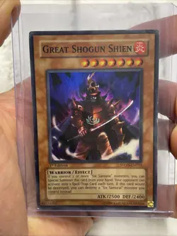Yu-Gi-Oh Strike of Neos #STON-EN013 Great Shogun Shien 1st Edition Super Rare MP - Image 2