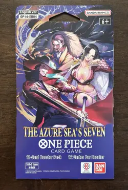 Lot of 20 One Piece OP14 - THE AZURE SEA’S SEVEN - Sleeved Blister Booster Packs - Image 2