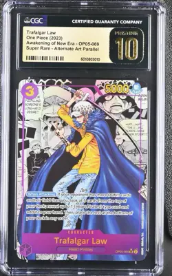2023 One Piece Trafalgar Law OP05-069 Manga Alt Art CGC Pristine 10 - English - Image 1