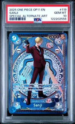 PSA 10 - 2025 ONE PIECE OP11-A FIST OF DIVINE SPEED 119 SANJI SPECIAL ALTERNATE - Image 1