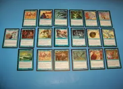 Magic The Gathering Urza's Saga (Mixed Lot 19 Different Blue Cards) 1998 - Image 1