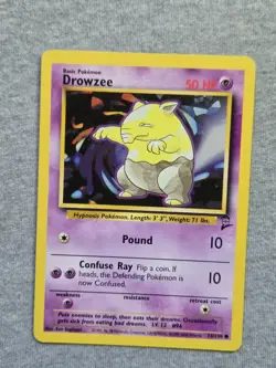 Pokemon TCG Drowzee 73/130 Base Set 2 Unlimited Regular Common Card WOTC - Image 1
