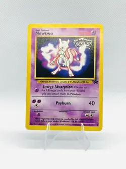 MEWTWO Black Star Promo #3 1999 - Kids WB The First Movie - Pokemon Card - MP - Image 1