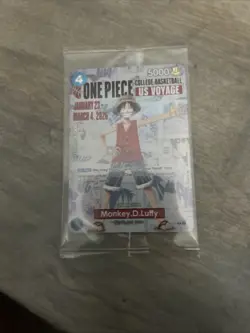 Bandai One Piece CCG Monkey.D.Luffy College Basketball US Voyage Promo Holo Card - Image 1