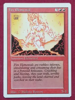Magic The Gathering REVISED EDITION FIRE ELEMENTAL red card MTG - Image 1