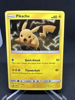 Pokemon TCG Pikachu SM227 Black Star Promo Sun & Moon Cosmos Holo 2019 Card - Image 2