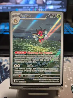 Pokemon TCG Ledian Stellar Crown Holo Card Illustration Rare 144/142 - Image 1