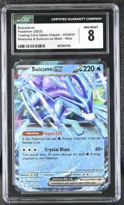 2023 Pokemon Trading Card Game Classic UR Suicune EX #10/34 CGC 8 - Image 1