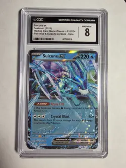 2023 Pokemon Trading Card Game Classic UR Suicune EX #10/34 CGC 8 - Image 3