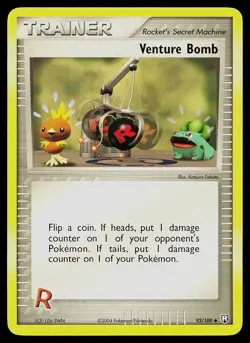 Pokemon Card - Venture Bomb Team Rocket Returns 93/109 Uncommon - Image 1